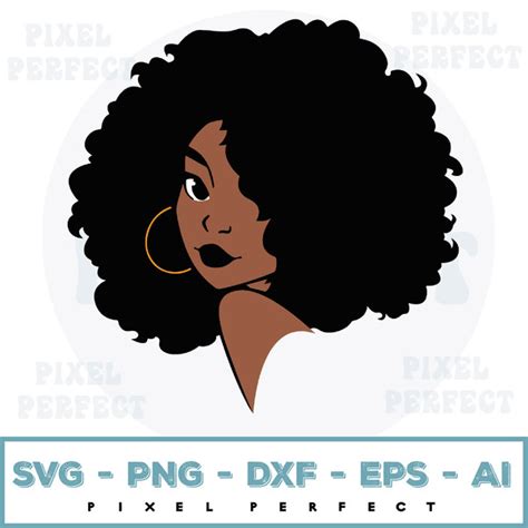 Download Free Afro Girl SVG Cut File DXF Files