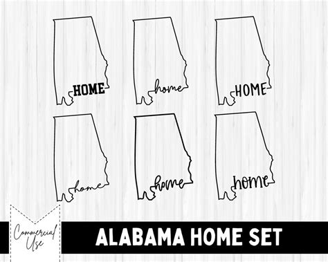 Download Free Alabama Home SVG DXF Files