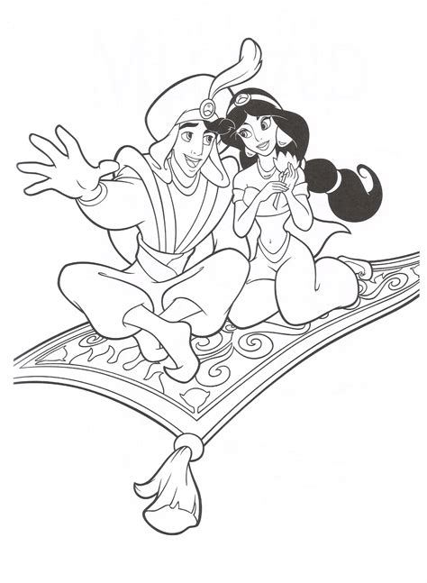 Free Aladdin Coloring Pages