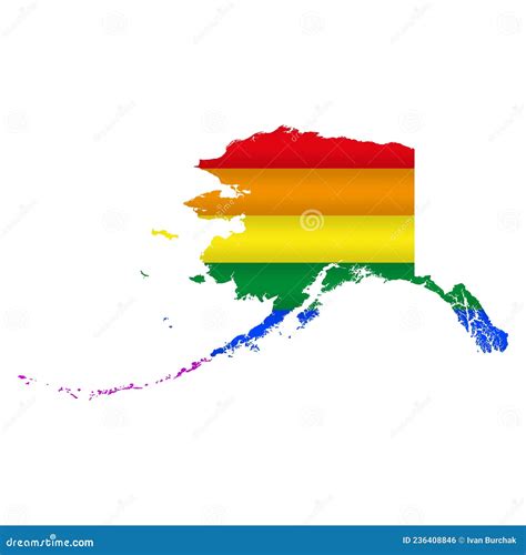 Download Free Alaska State-Map Rainbow-LGBT Pride For Crafts
