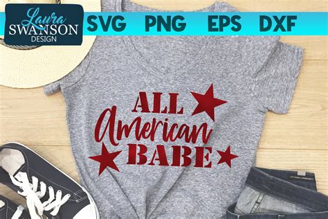 Download Free All American Babe SVG Cut File Cut Files