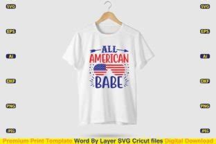 Download Free All American Babe SVG Cut File Files