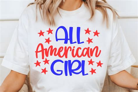Download Free All American Girl - SVG, DXF, EPS Cut File Files DXF Files