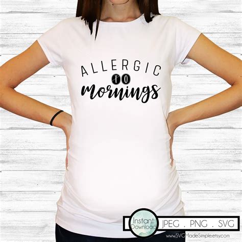 Download Free Allergic To Mornings SVG Cut File Commercial Use Free PSD Mockups