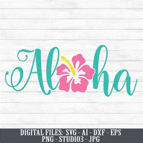 Download Free Aloha SVG Cut File DXF Files