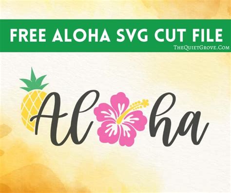 Download Free Aloha SVG Cut File For Crafts