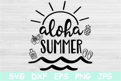 Download Free Aloha Summer SVG, Beach SVG, DXF File, Cuttable File DXF Files