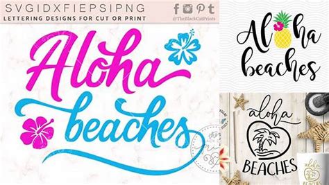Download Free Aloha beaches SVG PNG EPS DXF Files DXF Files