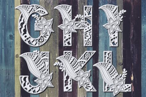 Download Free Alphabet 3D Layered Mandala Bundle SVG Commercial Use Free PSD Mockups