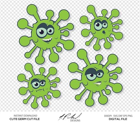 Download Free Alphabet Germ Virus Clipart Letters Files DXF Files
