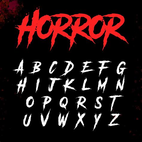 Free Alphabet Horror Fonts