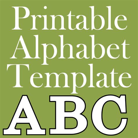 Free Alphabet Letter Templates Printable