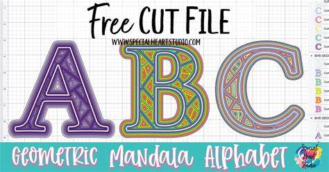 Download Free Alphabet mandala svg Cut Files