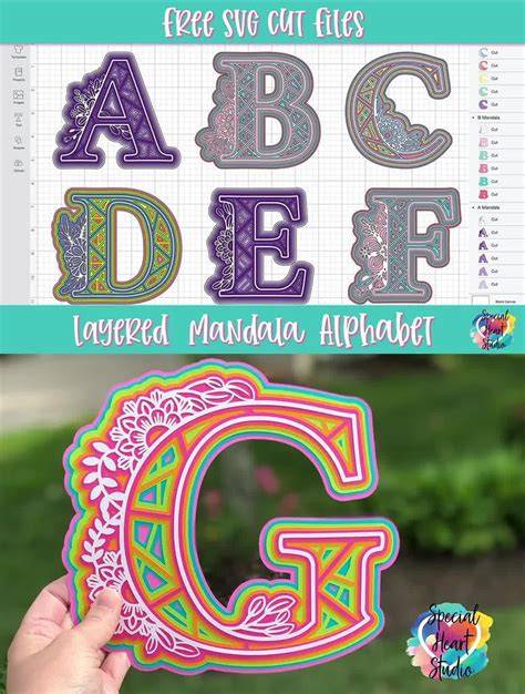 Download Free Alphabet mandala svg Files DXF Files