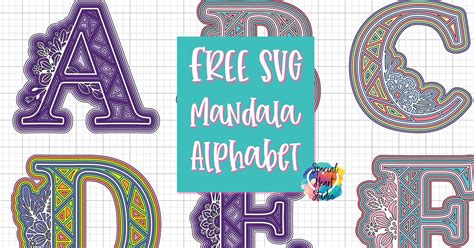 Download Free Alphabet mandala svg Files For Crafts