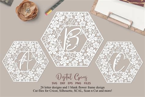 Download Free Alphabet paper cut designs DXF Files