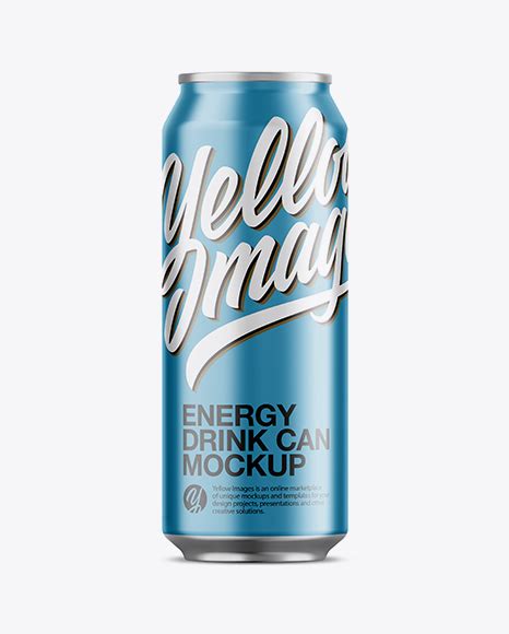 Download Free Aluminium Can With Metallic Finish Mockup - Front View PSD Generator