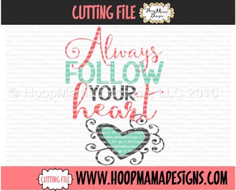 Download Free Always follow your heart Files DXF Files