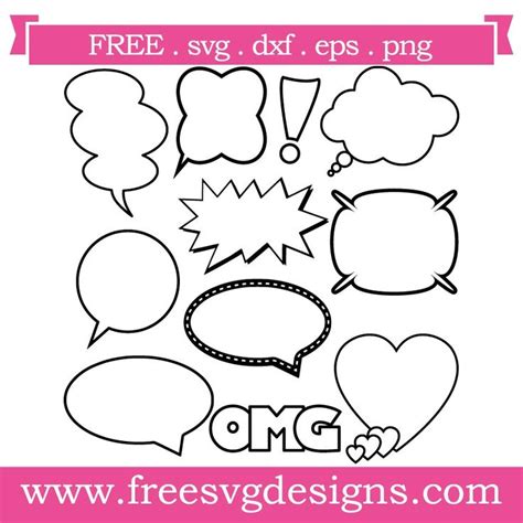 Download Free Amazing Comic Bubbles DXF Files