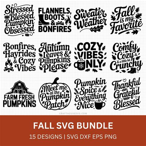 Download Free Amazingly Autumn SVG Bundle Files DXF Files