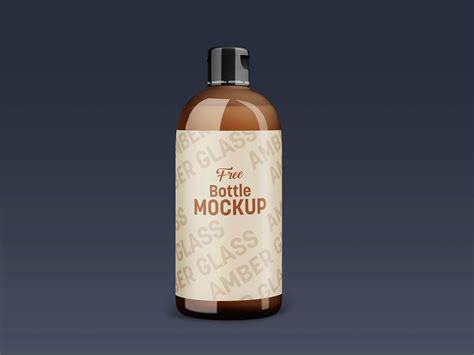 Download Free Amber Bottle Mockup PSD Object Mockups