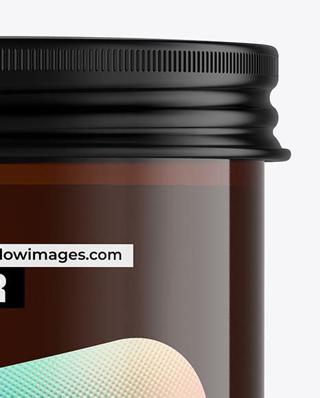 Download Free Amber Cosmetic Jar Mockup PSD Object Mockups PSD Files