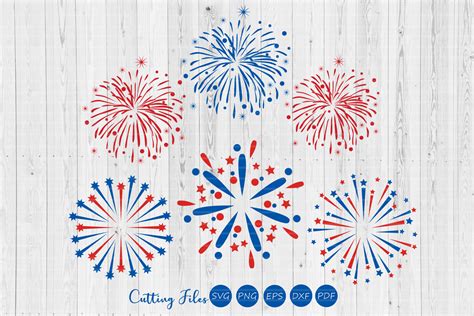 Download Free American Fireworks SVG Cut File Commercial Use DXF Files
