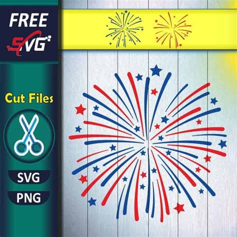 Download Free American Fireworks SVG Cut File Files Free PSD Mockups