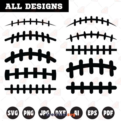 Download Free American Football Laces SVG Files | Football Laces Cut File Files
