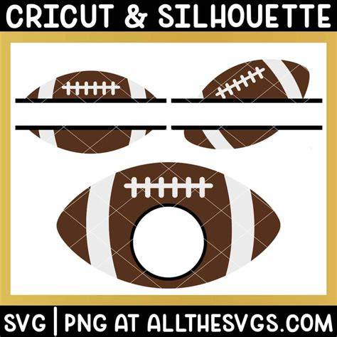 Download Free American Football Monogram | Football Split Name Frame Cut File Files