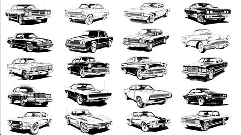 Download Free American Muscle Car Packs Svg Design Files