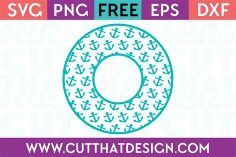 Download Free Anchor Circle Monogram Frame Set For Crafts