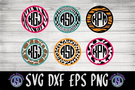 Download Free Animal Print Monogram Coffee Cups DXF Files