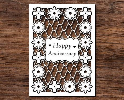 Download Free Anniversary Card / Birthday Card SVG Files DXF Files