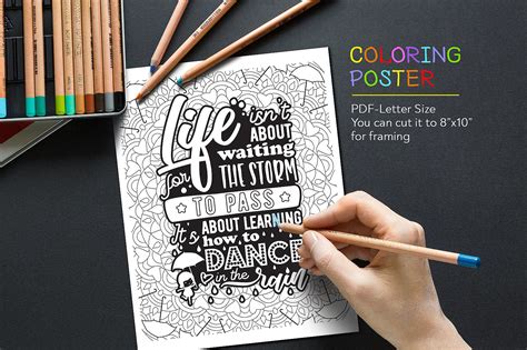 Download Free Anti-Stress Quote for Coloring Commercial Use DXF Files