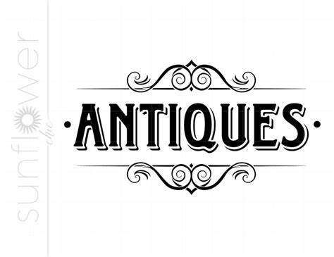 Download Free Antiques Sign SVG Cut Files