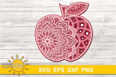 Download Free Apple 3D Layered Mandala SVG Files