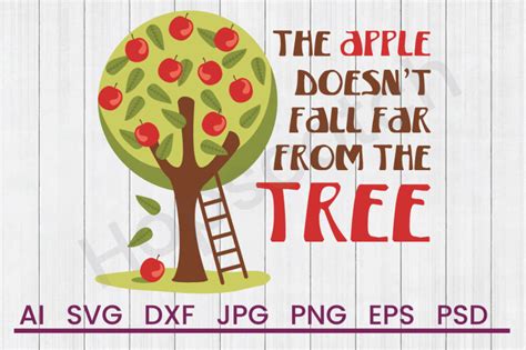 Download Free Apple Doesnt Fall - SVG File, DXF File Printable