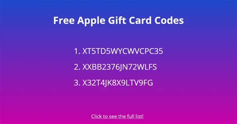 Legitimate Free Apple Gift Card Codes