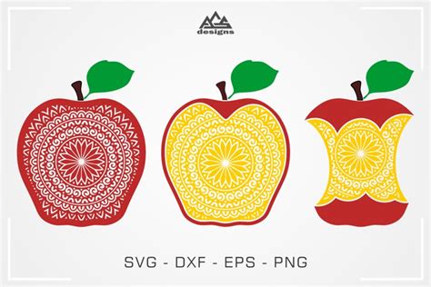 Download Free Apple Mandala Svg Design Files For Crafts