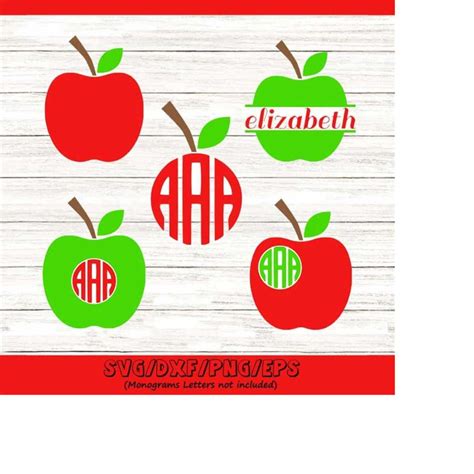 Download Free Apple Monogram Frames DXF Files