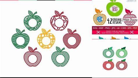 Download Free Apple Monogram Frames Files For Crafts