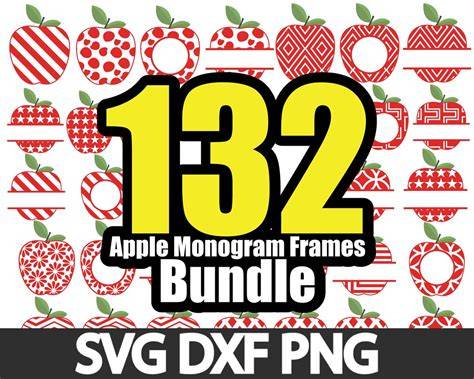 Download Free Apple Monogram Frames Files For Silhouette