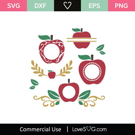Download Free Apple Monogram Frames For Cricut