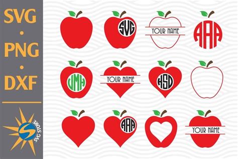 Download Free Apple Monogram SVG, PNG, DXF Digital Files Include Images