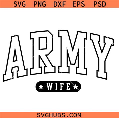 Download Free Army Wife SVG Cutting Files DXF Files