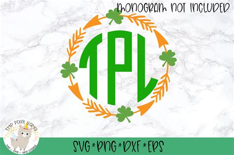 Download Free Arrow Clover Monogram Frame SVG Commercial Use Free PSD Mockups