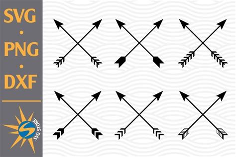 Download Free Arrow Crossed SVG, PNG, DXF Digital Files Include Commercial Use DXF Files