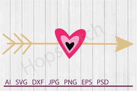 Download Free Arrow Heart Monogram Designs DXF Files