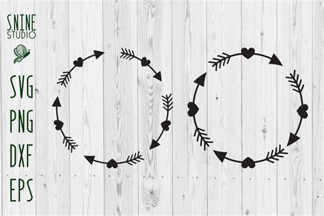 Download Free Arrow Heart Monogram Designs Files Free PSD Mockups